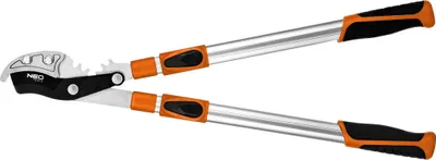 Produktbild von NEO TOOLS Amboss-Astschere, max Schnittdurchmesser 42 mm, Klingen mit Antihaftbeschichtung, Aluminiumgriffe, rutschfeste Griffe aus zwei Materialien, Ambossklinge für hartes und trockenes Holz