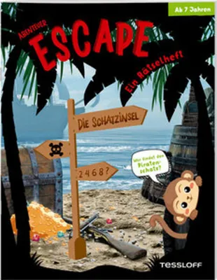 Obrázek produktu pro Abenteuer Escape. Ein Rätselheft. Die Schatzinsel - Wer findet den Piratenschatz?