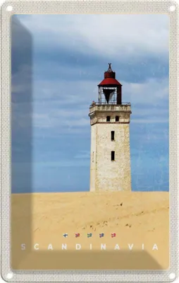 Produktbild von vianmo Blechschild 18x12 cm Skandinavien TurmTrip Bildmotiv Reisemotiv Abenteuer Reisen Urlaub