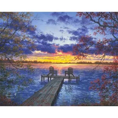 Obrázek produktu pro Malování podle čísel - MOLO V ZÁPADU SLUNCE na rámu 40 x 50 cm