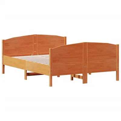 Produktbild von Massivholzbett ohne Matratze Wachsbraun 120x190 cm Kiefernholz