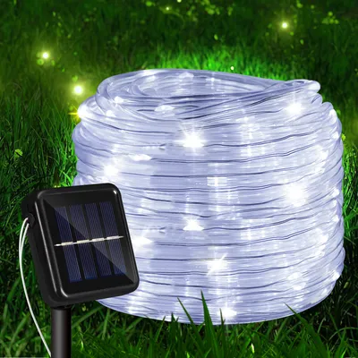 Produktbild von Jopassy Solar Lichtschlauch LED Lichterschlauch Lichterkette Außen Lichternetz Kaltweiß 10M