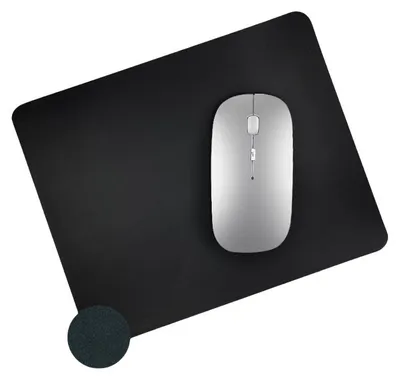 Immagine prodotto di INF Tappetino per mouse quadrato in vera pelle per un utilizzo fluido Nero