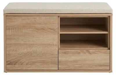 Immagine prodotto di Scarpiera Panca Salvaspazio Robusta Mobile Ingresso Legno 80x35x46 cm.Colore:rovere