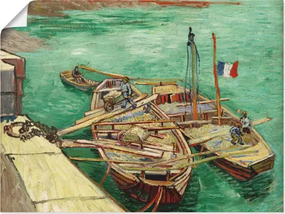 Produktbild von ARTland Poster Rhonebarken. 1888 Größe: 40x30 cm
