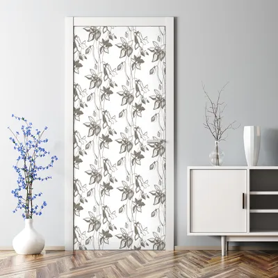 Produktbild von Dekorative Aufkleber Tür Deko selbstklebend Klebefolie Türtato Türposter Blumen Aquarell 70 x 200 cm