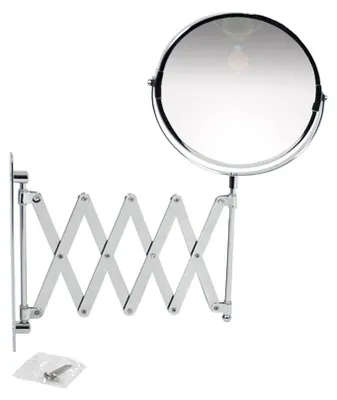 Produktbild von Gerimport Wandspiegel - Schminkspiegel - 2-fache Vergroserung - D17 cm - Metall