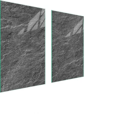 Obrázek produktu pro Krycí desky na sporák 2 kusy 75x52 Skleněný kryt varné desky Skleněná krájecí deska břidlicově šedá