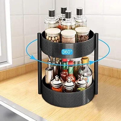 Produktbild von Famanu Gewürzregal 360° drehbar - 2-stöckig, 25 cm Durchmesser