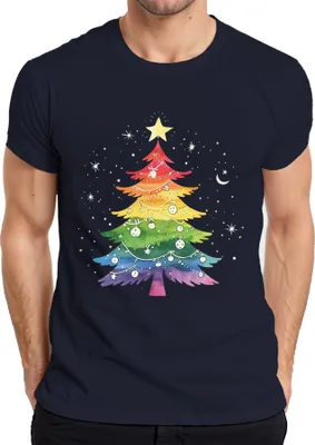 Produktbild von LGBTQ Gay Weihnachtsbaum - Weihnachten Weihnachtsgeschenk Christmas Herren T-Shirt, Navy, 3XL