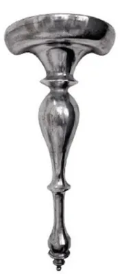 Produktbild von Casa Padrino Jugendstil Aluminium Wandkonsole Silber 34 x 17 x H. 77 cm - Barock & Jugendstil Wanddeko