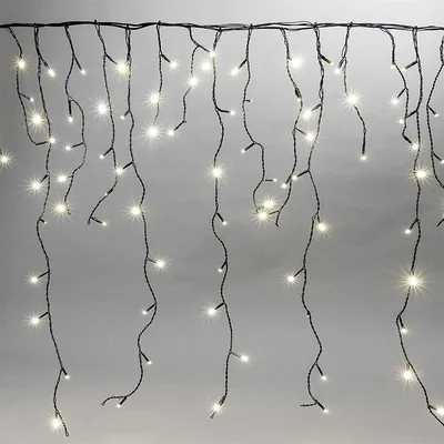 Immagine prodotto di 200 Eisregen Eiszapfen Lichterkette LED Für Weihnachten Warmweiß Normal