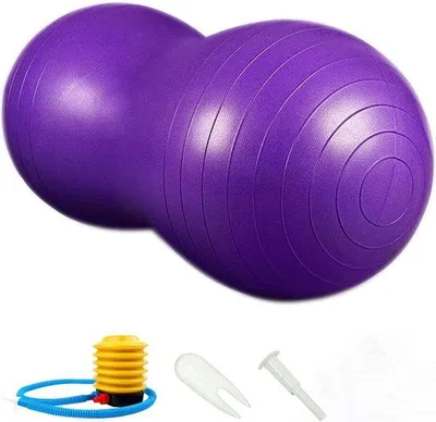 Obrázek produktu pro Unyqoos® Gumová míčová podložka pro dětskou terapii a fitness – PVC míč odolný proti protržení, rozměry 45×95 cm, včetně pumpy, nosnost až 250 kg, vhodná pro těhotenství a děti