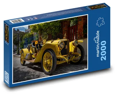 Produktbild von Puzzle 2000 Gelbes historisches Auto auf der Straße - martinpuzzle