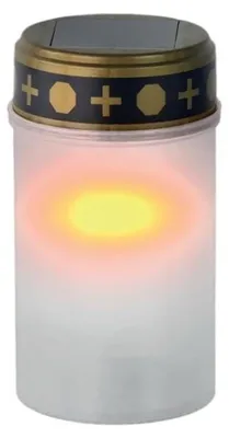Imagen del producto de Lámpara solar de pie blanca con LED y estaca para jardín, 7x20 cm, unidad