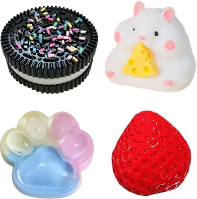 Productafbeelding van Taba squishy set - Set van 4 - Sensorisch speelgoed - Anti-stress - Langzame terugkeer - Zachte kattenpoot