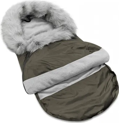 Produktbild von Bellochi Rot Fußsack Kinderwagen Winter Universal Fußsack Buggy Winter Kuschelig Warme Wintersack Kinderwagen mit Reißverschluss und Pelz - Winter X-khaki