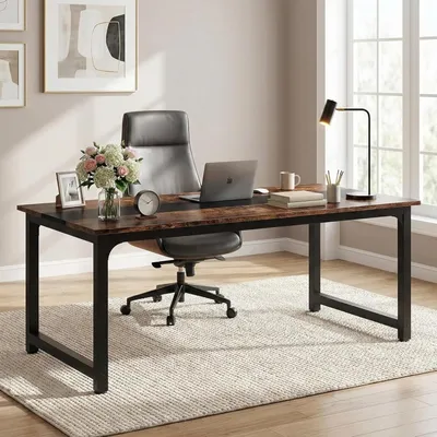 Image de Bureau informatique – Bureau pour ordinateur – Bureau d'ordinateur – Bureau de jeu – 160 x 80 cm – Structure en acier avec revêtement époxy