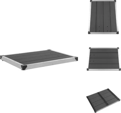 Obrázek produktu pro vidaXL Zahradní sprchová vanička WPC z nerezové oceli 80 x 62 cm šedá - Sprchové vaničky