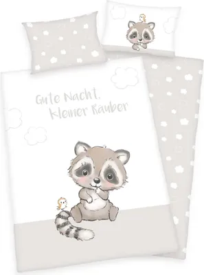 Produktbild von Herding ( Baby Best ) "Kleiner Räuber" Bio-Bettwäsche /  Babybettwäsche / Kleinkinderbettwäsche, 100% Baumwolle ( Renforcé ), 40x60 + 100x135 cm