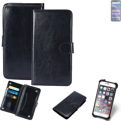 Produktbild von K-S-Trade 360° Hülle kompatibel mit BLU G51 schwarz Kunstleder Case BookCase WalletCase Kunstlederederhülle Handyhülle, Rundumschutz Bumper (1x)