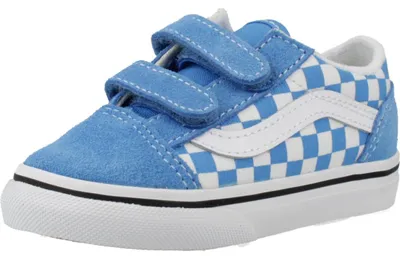 Image de Zapatillas Niño Modèle Vans Old Skool V Checkboard Couleur Bleu
