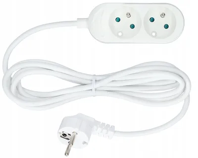Produktbild von Jonex PS-270 Doppel-Verlängerungskabel mit Schutzkontakt weiß 1,5m
