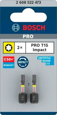 Produktbild von PRO Torx Impact Bit, T15, 25 mm, 2-tlg.