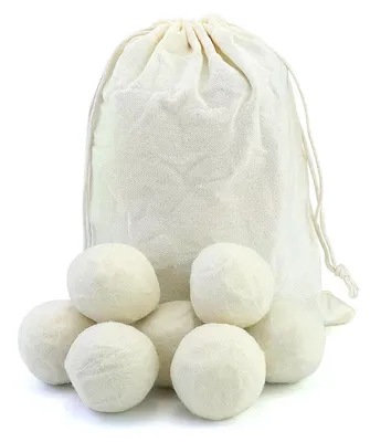 Productafbeelding van Drogerballen - Wol - Set van 7 - Wasverzachter - Wit