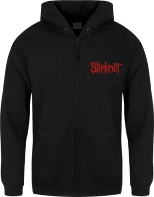 Immagine prodotto di Slipknot - Felpa con cappuccio con zip a tutta lunghezza per uomo/donna unisex RO154 (L) (Nero)