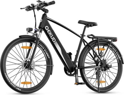 Produktbild von 27.5'' E-Bike, Elektrofahrrad Trekkingrad e-City Fahrrad Qekud mit 36V  Lithium Batterie, 250W Motor, EU-konformes Schwarz
