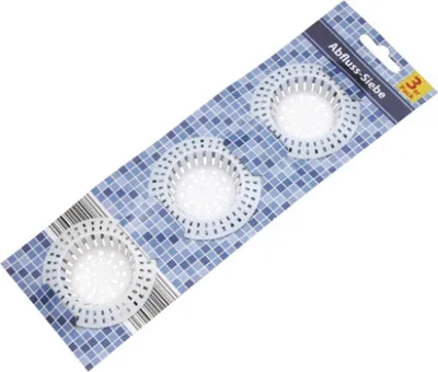 Produktbild von Abflusssiebe, Kunststoff 3er Pack
