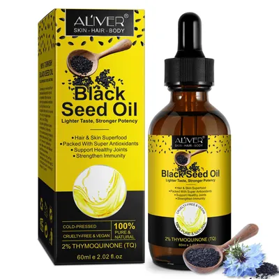 Immagine prodotto di Olio di cumino nero per capelli e pelle Aliver - 60 ml