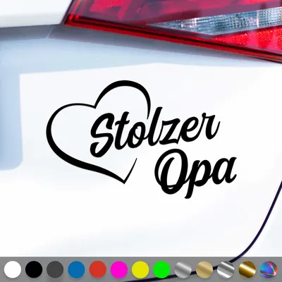 Produktbild von PantherPixel Stolzer Opa Aufkleber Großeltern Enkelkinder Sticker Auto Geschenkidee Farbe Schwarz