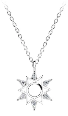 Produktbild von Kette Sonne: Damen Halskette Silber 925