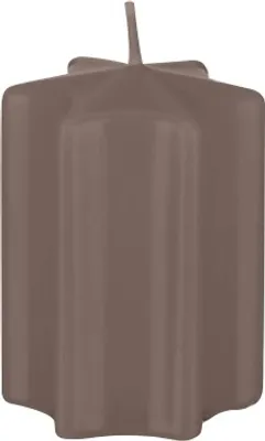 Produktbild von Sternkerzen Mocca 12 x Ø 6 cm, 4 Stück, Adventskerzen, Weihnachtskerzen