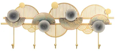 Image de Porte-manteau mural avec 5 crochets pour vêtements et accessoires
