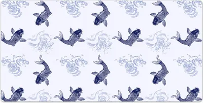 Produktbild von Tischunterlage - 120x60 cm - Schreibtischunterlage - Mauspad - Blue Fish Koi