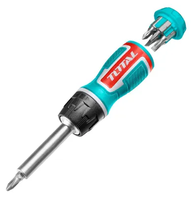 Immagine prodotto di Cacciavite a cricchetto, 8 in 1, CrV, Industria TOTAL-TOOLS