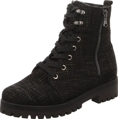 A single black boot is shown against a white background.