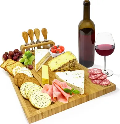 Produktbild von Bamboobrett für Käse und Schinken, Geschenkset