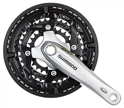 Produktbild von SHIMANO Kettenradgarnitur "FC-T521" Mod. 14 26/36/48 Z., Octalink, für 10-fach, SB-verpackt Ohne Innenlager, mit Kettenschutzring, für Kettenschutzmontage geeignet 170 mm Kurbellänge, silber