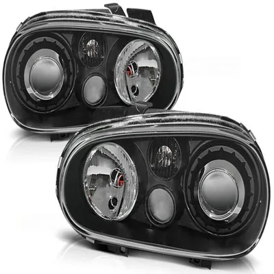 Productafbeelding van Koplampen van helder glas, geschikt voor VW Golf 4 (1997-2003), zwart