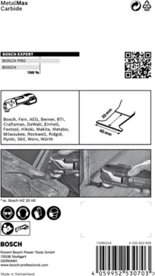 Imagen del producto de EXPERT, hoja de sierra de inmersión MetalMax AIZ 45 AIT para herramientas multifunción, 45 mm