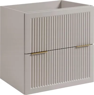 Obrázek produktu pro Rodan | Koupelnová skříňka pod umyvadlo Béžová 60 cm - MDF - 2 zásuvky Soft-Close - Bez desky