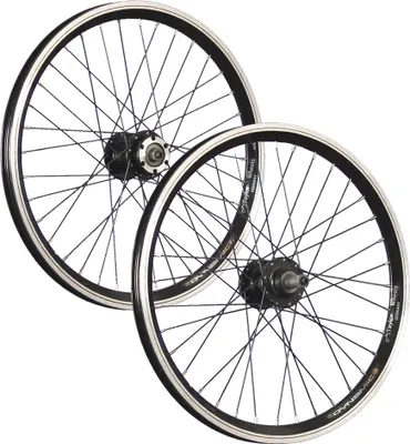 Produktbild von 20 Zoll Laufradsatz Dynamic4 Hohlkammer 6 Loch Disc schwarz 5-8