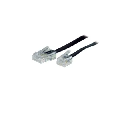 Obrázek produktu pro Připojovací kabel Dönges RJ11/RJ45, 3 m, černý (páskový kabel)