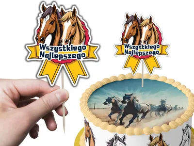 Produktbild von Tortenstecker Kuchendeko Geburtstag - Tier Pferd Hobby HORSE