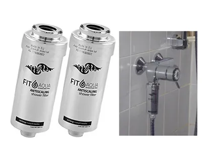 Produktbild von 2 x Duschfilter FitAqua Antiscaling Wasserfilter für Dusche gegen Chlor und Kalk
