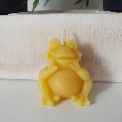 Produktbild von Bienenwachskerze Frosch Kerze 5 cm
